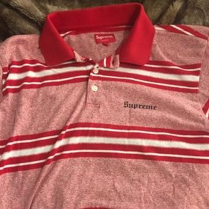 Supreme striped polo in medium LOOKING TO TRADE